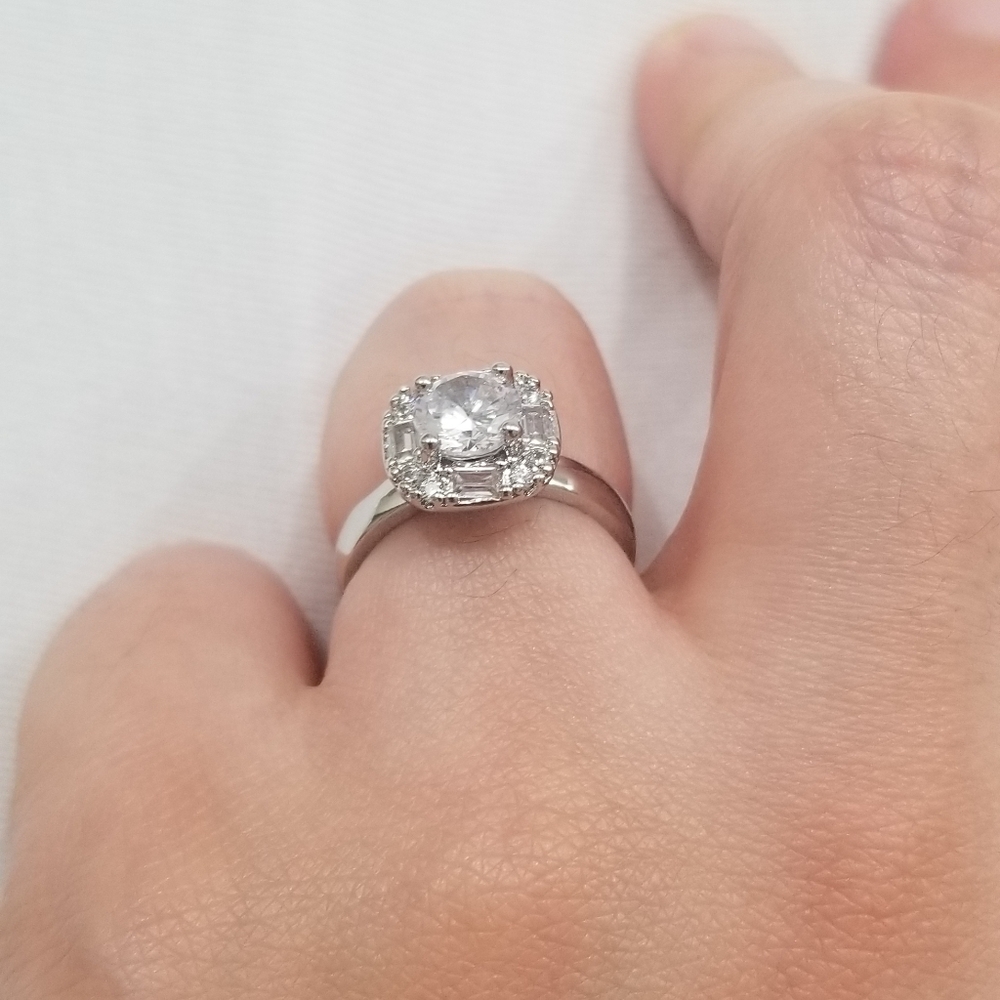 925 sterling silver stamped Wedding engagement - Picture 8 of 10